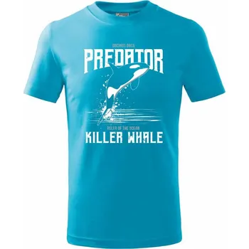 Orca predator - Tričko dětské bavlněné - 98 cm / 2 roky ( Světlý tyrkys )