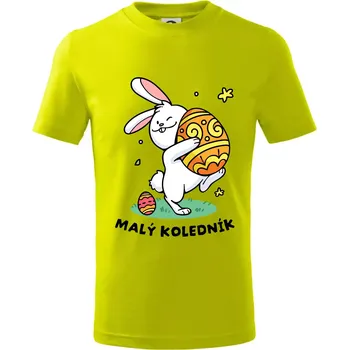 Malý koledník - Tričko dětské bavlněné - 98 cm / 2 roky ( Limetková )