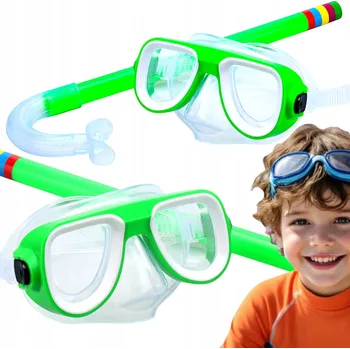 Plavecké brýle POTÁPĚČSKÁ SADA: PLAVECKÉ BRÝLE S ŠNORCHLEM, POTÁPĚČSKÉ BRÝLE DO VODY, SNADNÉ ZAPÍNÁNÍ