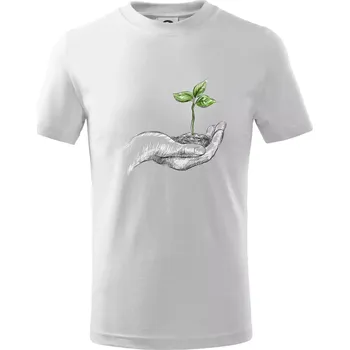 Bio ruka života - Tričko dětské bavlněné - 98 cm / 2 roky ( Bílá )