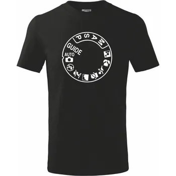 Foto režimy - Tričko dětské bavlněné - 98 cm / 2 roky ( Černá )