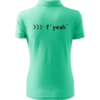 Python f yeah - Polokošile dámská Pique Polo - 2XL ( Mátová )