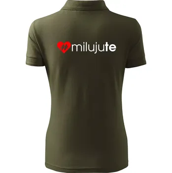 Miluju tě - Polokošile dámská Pique Polo - L ( Military )