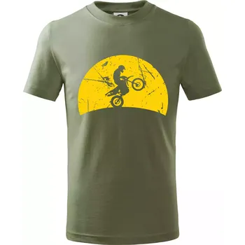 Západ slunce kroska - Tričko dětské bavlněné - 98 cm / 2 roky ( Khaki )