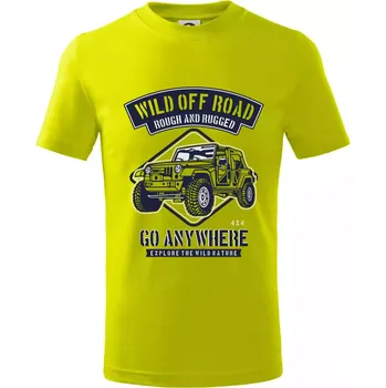 Chlapecké tričko Wild Off Road - Tričko dětské bavlněné - 98 cm / 2 roky ( Limetková )