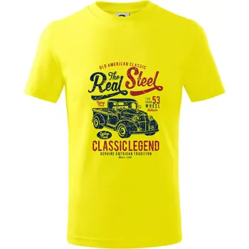 The Real Steel - Tričko dětské bavlněné - 98 cm / 2 roky ( Citrónová )