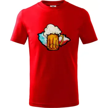 Chlapecké tričko Český pivař (lulu_art) - Tričko dětské bavlněné - 98 cm / 2 roky ( Červená )