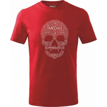 Média lžou (Hana-creative) - Tričko dětské bavlněné - 98 cm / 2 roky ( Červená )