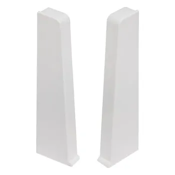 Podlahová lišta Pravá koncovka Cezar PVC 20 x 75, délka 2 cm, bílá