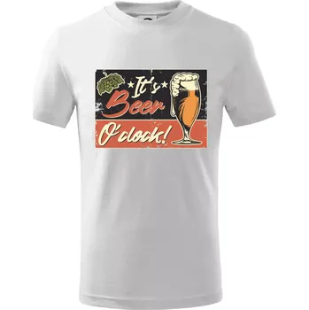 Chlapecké tričko Čas na pivo - Tričko dětské bavlněné - 98 cm / 2 roky ( Bílá )