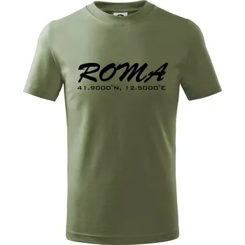 Chlapecké tričko Roma GPS - Tričko dětské bavlněné - 98 cm / 2 roky ( Khaki )