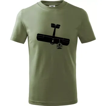 Chlapecké oblečení RC letadlo - Tričko dětské bavlněné - 122 cm/6 let ( Khaki )