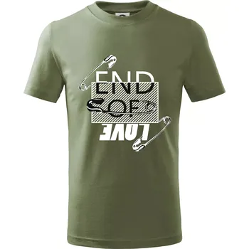 End of love - Tričko dětské bavlněné - 146 cm/10 let ( Khaki )