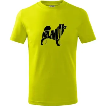 Malamut - Tričko dětské bavlněné - 98 cm / 2 roky ( Limetková )