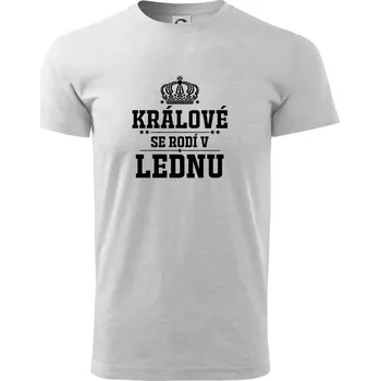 Králové se rodí v lednu - Triko extra velké (5-8XL) - 6XL ( Světlešedý Melír )