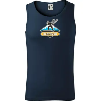 Biathlon logo - Tílko pánské Core - XL ( Námořní modrá (velmi tmavá - téměř černá) )