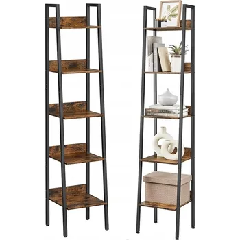 Knihovna Regál Vasagle 33,8 cm x 170 cm x 30 cm, odstíny hnědé