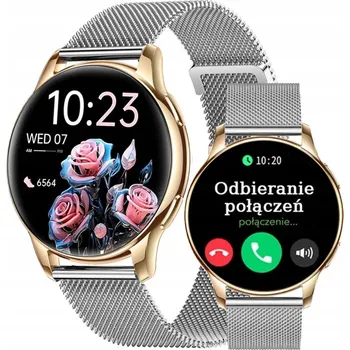 Hodinky Chytré Hodinky Rubicon F30SMA-GOLD SILVER zlaté/stříbrné