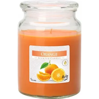 Svíčka Vonná svíčka ve skle – oranžová
