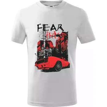 Chlapecké tričko Fear this car - Tričko dětské bavlněné - 98 cm / 2 roky ( Bílá )