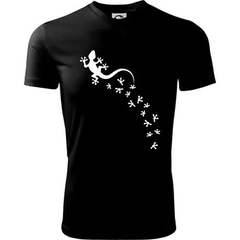 Geocaching Gekoni - Dětské triko sportovní (dresovina) - 158 cm/12 let ( Černá )