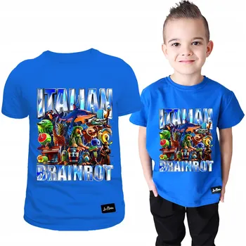 Chlapecké oblečení Italian Brain Rot Dětské tričko pro chlapce, modré Italian Brain Rot 146