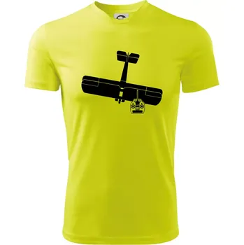 RC letadlo - Dětské triko sportovní (dresovina) - 146 cm/10 let ( Neonově žlutá )
