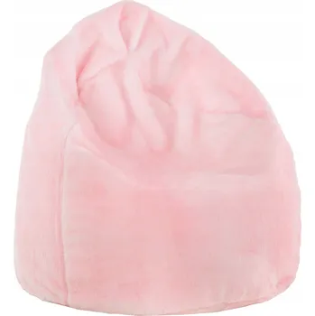 Taburet Sedací vak Sako TABURET Umělá Kožešina RŮŽOVÝ YETI L