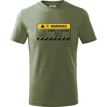 Warning mluvení - Kolo - Tričko dětské bavlněné - 146 cm/10 let ( Khaki )