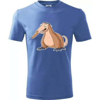 Mravenečník kreslený hnědý - Tričko dětské bavlněné - 98 cm / 2 roky ( Azurově modrá )