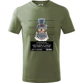 Lump a darebák rotvajler - Tričko dětské bavlněné - 134 cm/8 let ( Khaki )