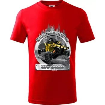 ATV Bush Adventure - Tričko dětské bavlněné - 98 cm / 2 roky ( Červená )