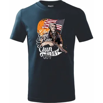 Chlapecké tričko Gun Glory Gut - Tričko dětské bavlněné - 98 cm / 2 roky ( Námořní modrá (velmi tmavá - téměř černá) )
