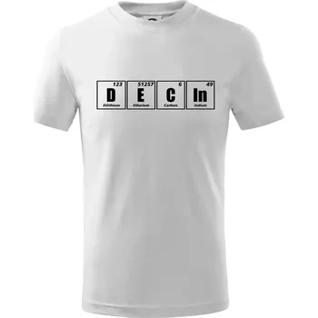 Periodická tabulka Děčín - Tričko dětské bavlněné - 98 cm / 2 roky ( Bílá )