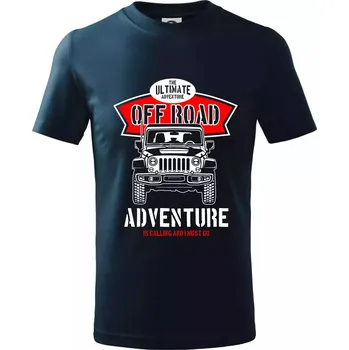 Off Road - Tričko dětské bavlněné - 98 cm / 2 roky ( Námořní modrá (velmi tmavá - téměř černá) )