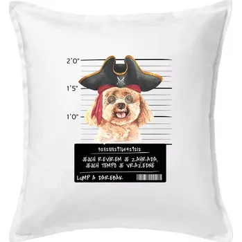 Polštář Lump a darebák pudl - Polštář 50x50 - 50x50 - Pouze potah ( Bílá )