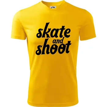 Chlapecké tričko Biatlon skate and shoot - Dětské triko sportovní (dresovina) - 158 cm/12 let ( Žlutá )