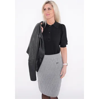 Dámská sukně Dámská sukně KIXMI ONORA SVĚTLE ŠEDÝ MELÍR M