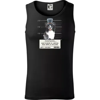 Pánské termoprádlo Lump a darebák border kolie - Tílko pánské Core - L ( Černá )