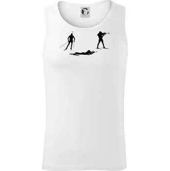 Biatlonistka závod - Tílko pánské Core - S ( Bílá )