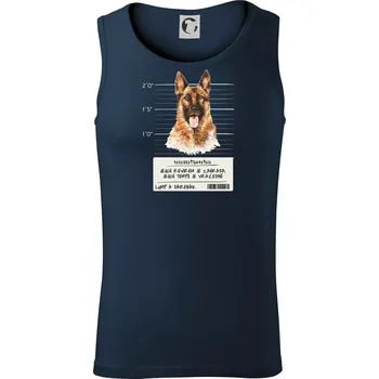 Lump a darebák - Německý ovčák - Tílko pánské Core - S ( Námořní modrá (velmi tmavá - téměř černá) )