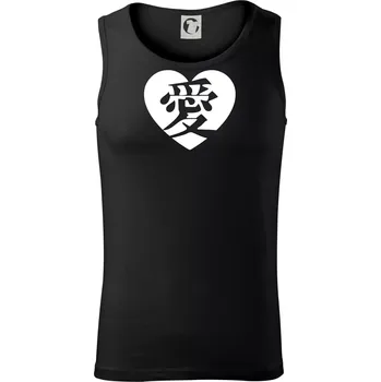 Láska japonština čínština - Tílko pánské Core - XL ( Černá )
