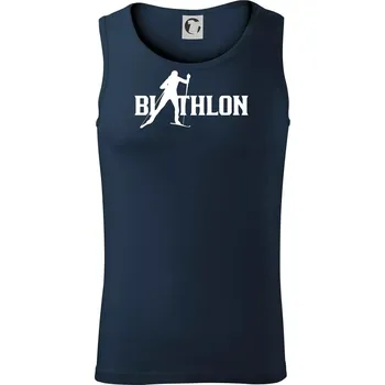 Biathlon nápis - Tílko pánské Core - 2XL ( Námořní modrá (velmi tmavá - téměř černá) )