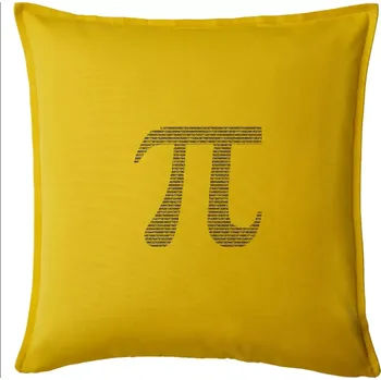 Polštář Pí - číslice - Polštář 50x50 - 50x50 - Pouze potah ( Žlutá )