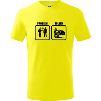 Problem quad / čtyřkolka - Tričko dětské bavlněné - 98 cm / 2 roky ( Citrónová )