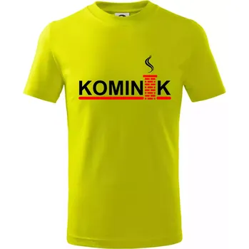 Kominík - Tričko dětské bavlněné - 98 cm / 2 roky ( Limetková )