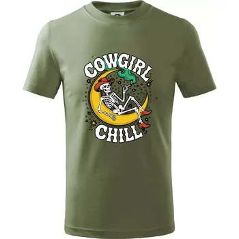 Cowgirl Chill - Tričko dětské bavlněné - 98 cm / 2 roky ( Khaki )