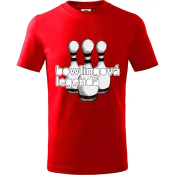 Bowlingová legenda - Tričko dětské bavlněné - 98 cm / 2 roky ( Červená )