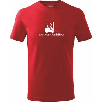 Zatracená ještěřice - Tričko dětské bavlněné - 98 cm / 2 roky ( Červená )