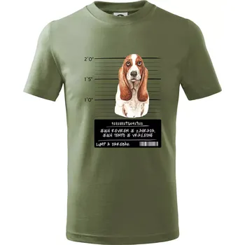 Baset - lump a darebák - Tričko dětské bavlněné - 146 cm/10 let ( Khaki )